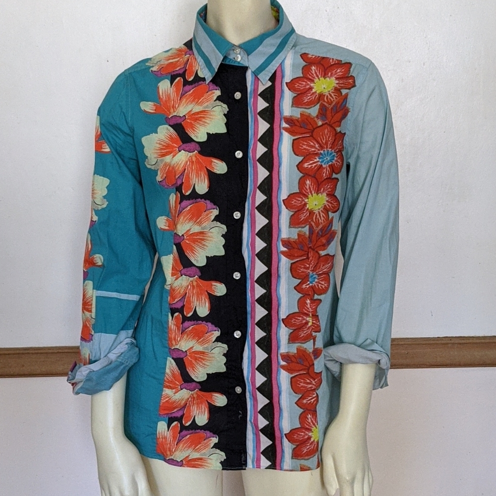 ETRO Italy Soft 💯 Cotton Shirt size Medium, 44